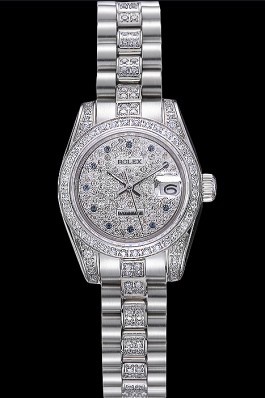 Swiss Rolex DateJust Diamond Dial Stainless Steel 622021 Replica Rolex Datejust