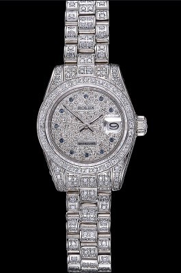 Swiss Rolex DateJust Diamond Dial Stainless Steel 622022 Replica Rolex Datejust