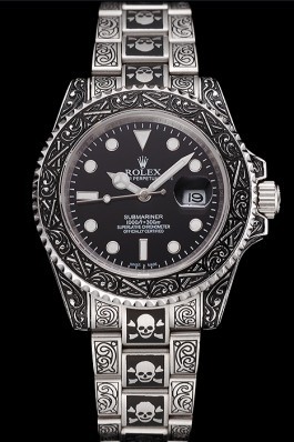 Swiss Rolex Submariner Skull Limited Edition Black Dial Vintage Case And Bracelet 1454090 Rolex Submariner Replica