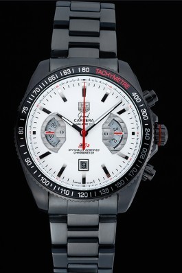 Tag Heuer Carrera Black Stainless Steel Case White Dial 98241 Tag Heuer Replica