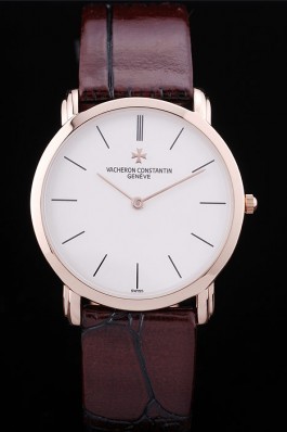 Brown Leather Band Top Quality Vacheron Constantin 55 5472 Replica Vacheron Constantin